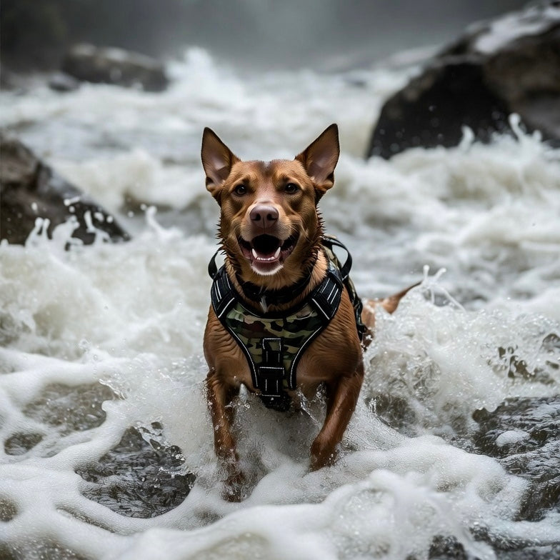 Durable Waterproof Pet Harness with Vertical Handle