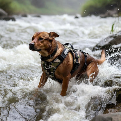 Durable Waterproof Pet Harness with Vertical Handle