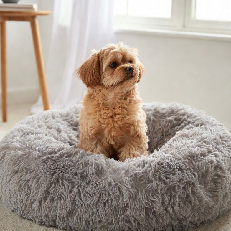 Plush Calming Donut Pet Bed