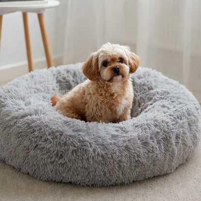 Plush Calming Donut Pet Bed